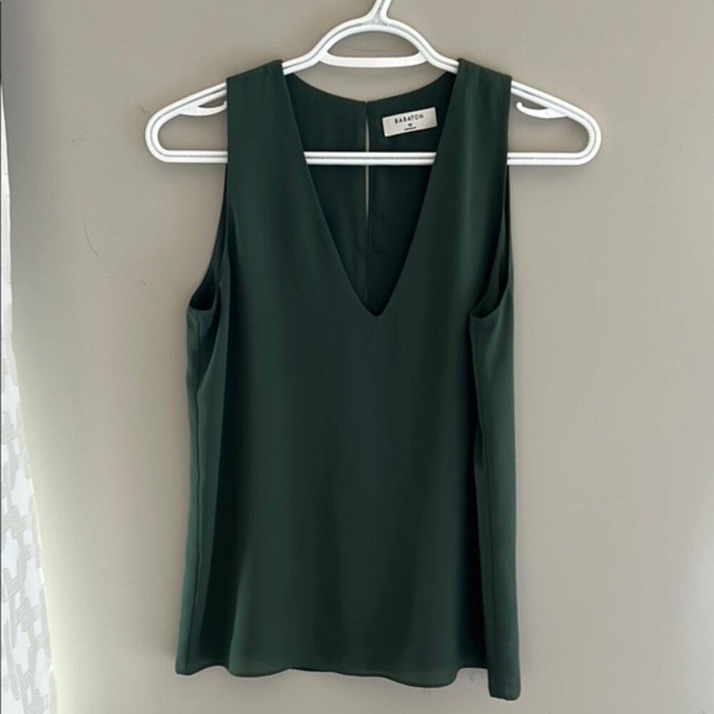 Babaton Green Sleeveless Top